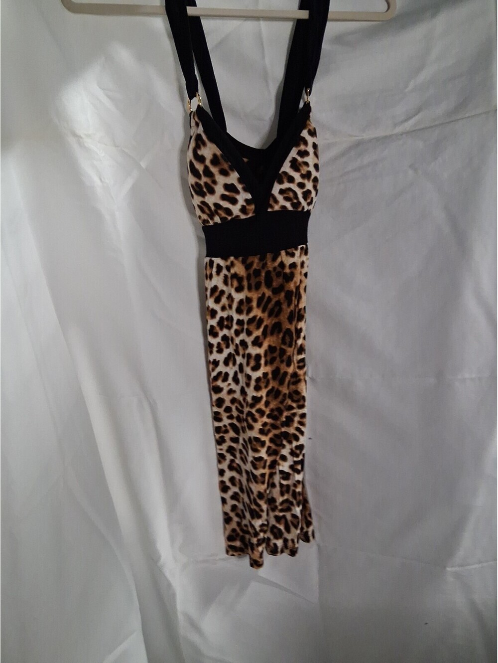 Vintage Guess Jeans Leopard Print Mini Dress Sleeveless N2